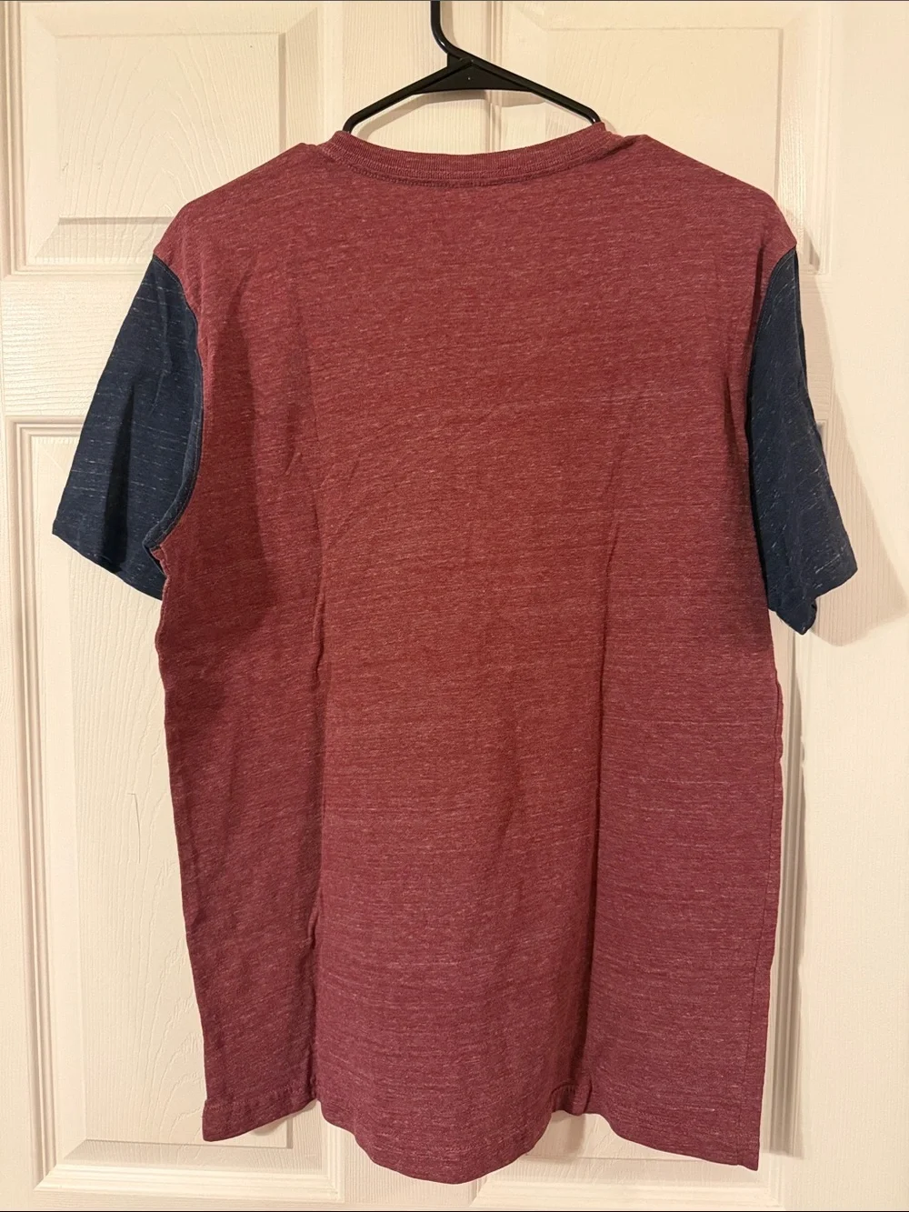 George Men's Short Sleeve Pocket Tee in Burgundy with Navy Accents